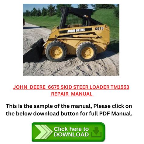 john deere 6675 skid steer drive train|john deere skid steer manual.